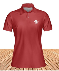 Women's Solid Red Polo