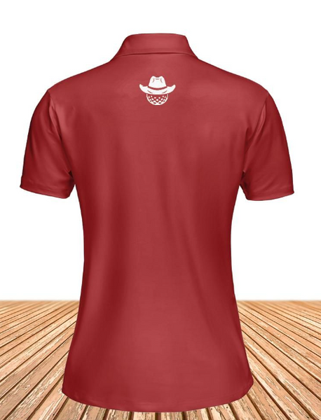 Women's Solid Red Polo