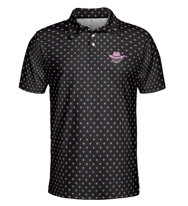 Reride Logo Pink and Black Polo