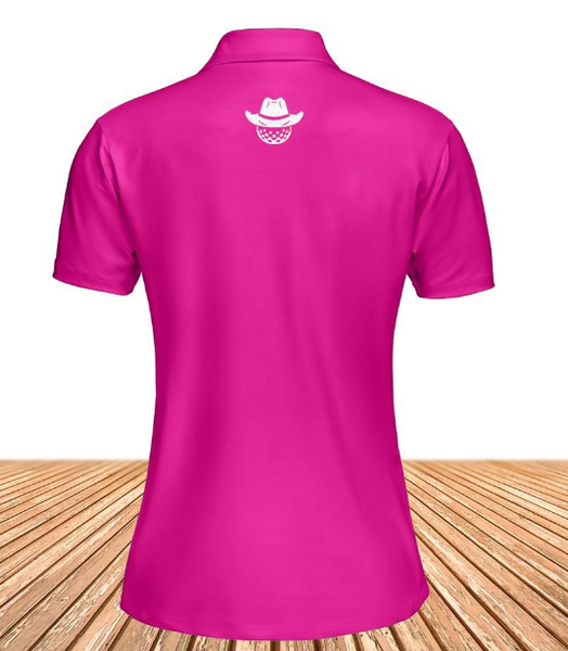 Women's Solid Pink Polo