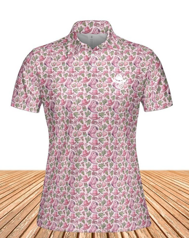 Pink Western Polo