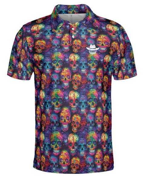 Sugar Skulls Multicolor Polo