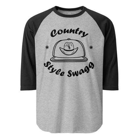 Country Style Swagg 3/4 sleeve raglan shirt