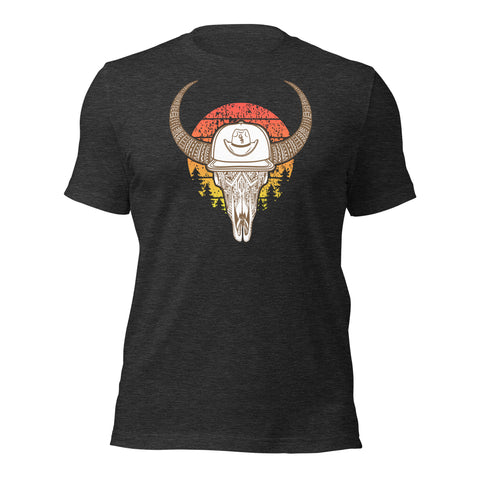 CSS Sunset  Bull Skull Short-Sleeve T-Shirt