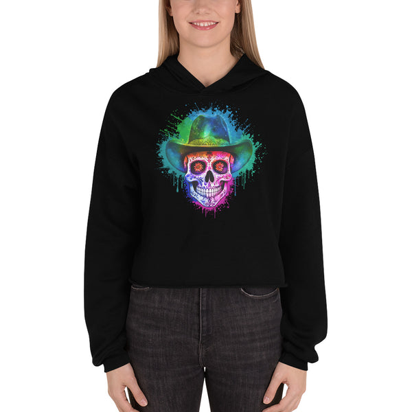 Dia De Los Muertos Crop Hoodie